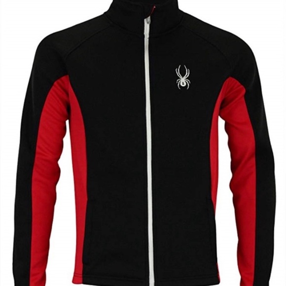 NWT Spyder Men’s Black/Red Zip Up Sweater